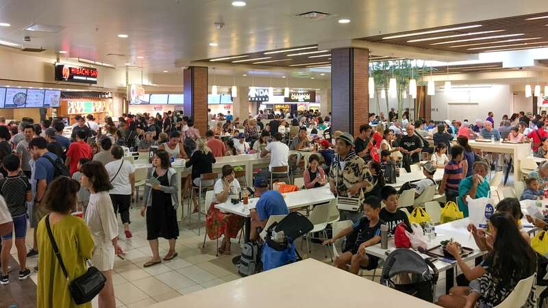I thought the mall was going to be empty the day before the hurricane was supposed to hit but it was packed.  The tourists needed somewhere to go.