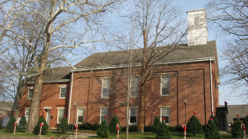 Wastern side of the Brown County Courthouse, located at 20 E. Main Street in downtown Nashville, Indiana, United States.  Built in 1874, the courthouse is now part of a historic district that is listed on the National Register of Historic Places,