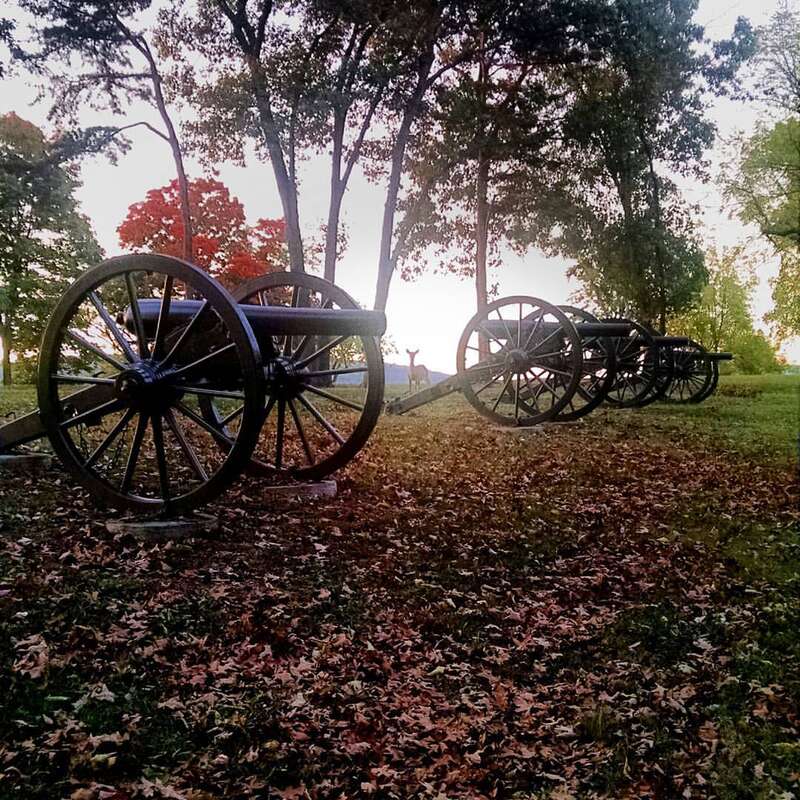 3-inch Ordnance rifles near Harper's Ferry, West Virginia.