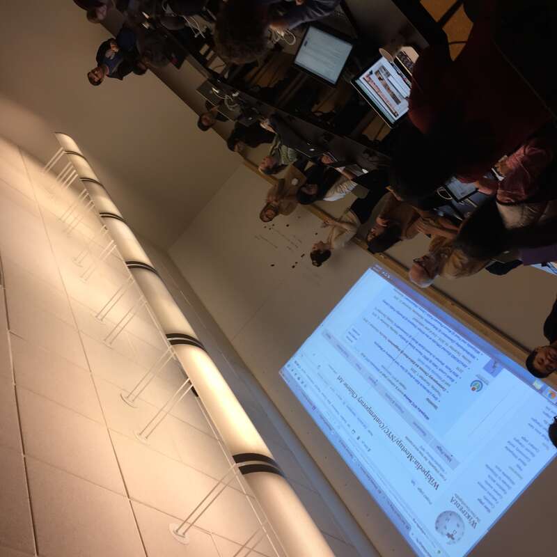 Wikipedia editors hard at work at the Wikipedia Edit-a-thon at the Guggenheim: Contemporary Chinese Art, Saturday, December 3, 2016 - part of Wikipedia Asian Month