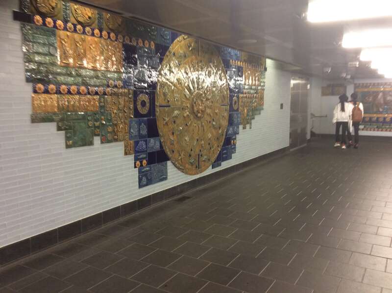 Art at Cortlandt Street Station on the BMT Broadway Line in March 2017