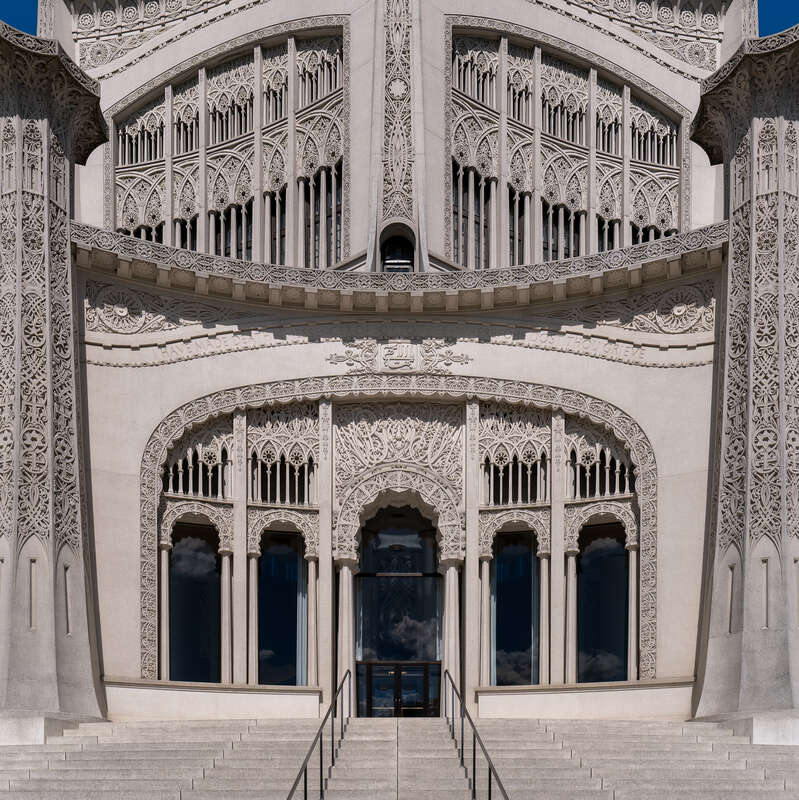 Detail of Bahá'í House of Worship, Wilmette, Illinois, US