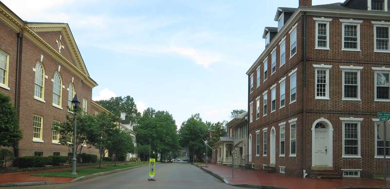 Dover Green Historic District is a national historic district located at Dover, Kent County, Delaware. It encompasses 79 contributing buildings centered on The Green and including most of the inhabited part of 18th century Dover. Notable buildings