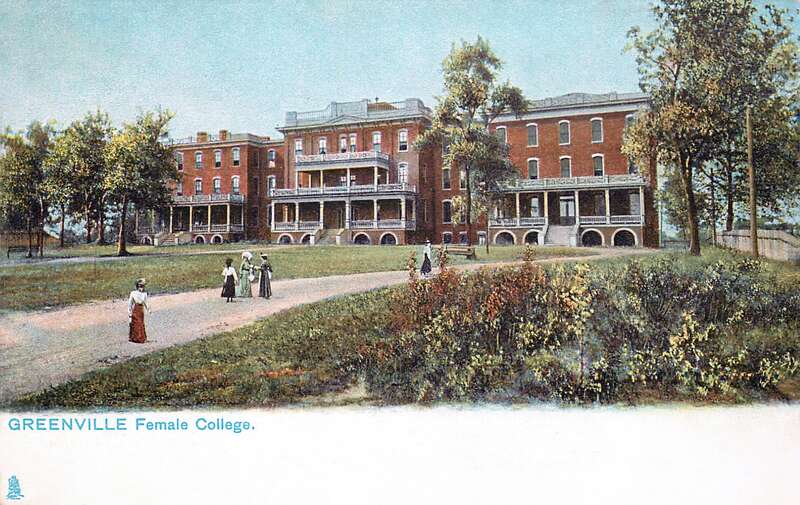 Photomechanical print (postcard) Divided back 
Series No. 2461 
Printed in Saxony (Germany)
Founded as the Greenville Baptist Female College in 1855. In 1938 it became the Woman's College of Furman University.