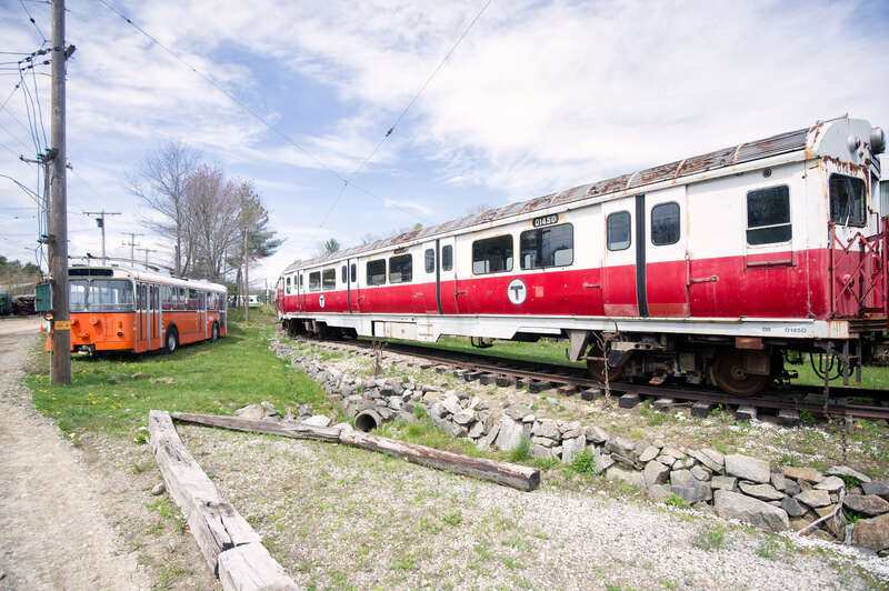 MBTA Red Line car #01450 at Seashore Trolley Museum in May 2012