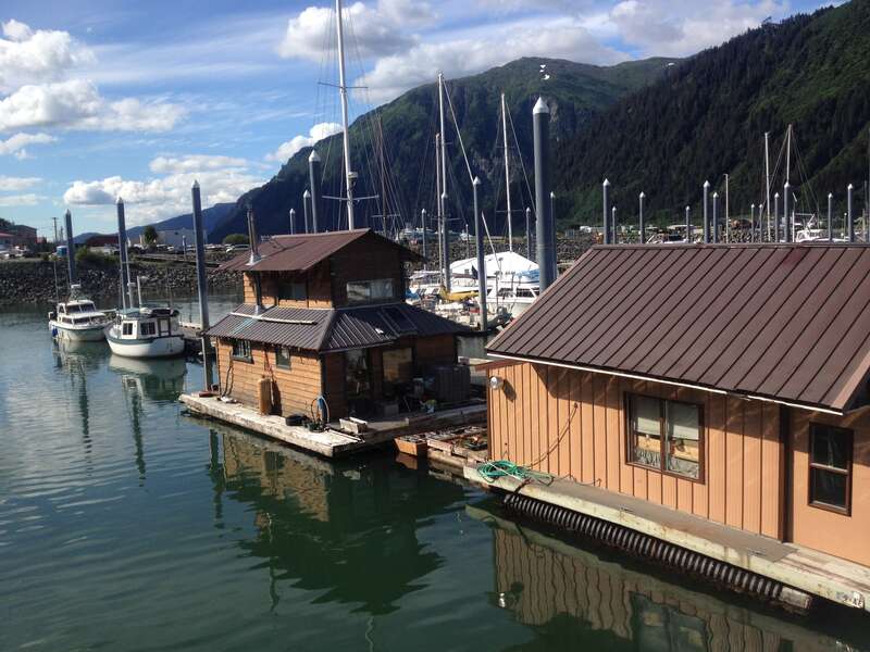 Mike Pusich Douglas Harbor on a rare sunny day, City and Borough of Juneau, Alaska.