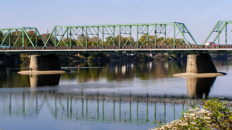 New Hope-Lambertville Bridge over the Delaware River, New Hope PA - Lambertville NJ