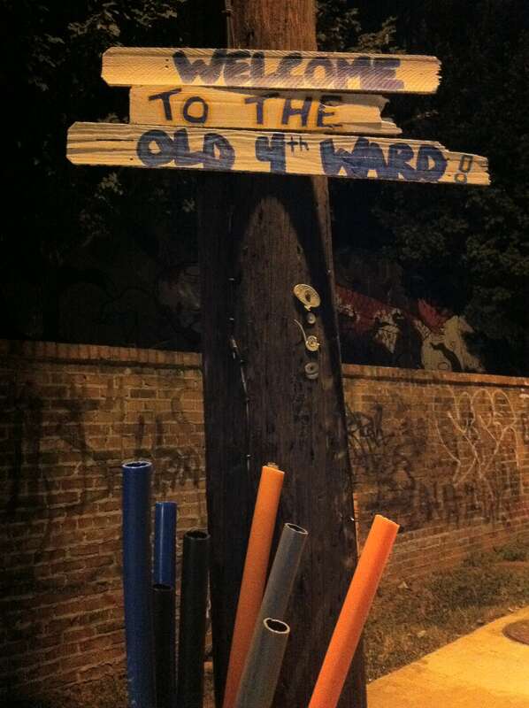 Welcome sign to the Old Fourth Ward, Atlanta