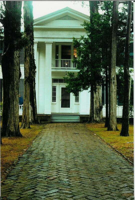 Front walk and entrance of Rowan Oak, the home of Nobel laureate and American novelist William Faulkner in Oxford, Mississippi. It is now owned and maintained by the University of Mississippi as a museum. One of the oldest structures in Oxford, this