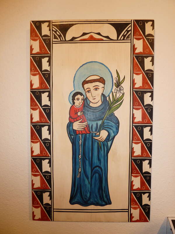 St. Anthony of Padua at the Indian Pueblo Cultural Center, Albuquerque, NM. Note the blue habit.