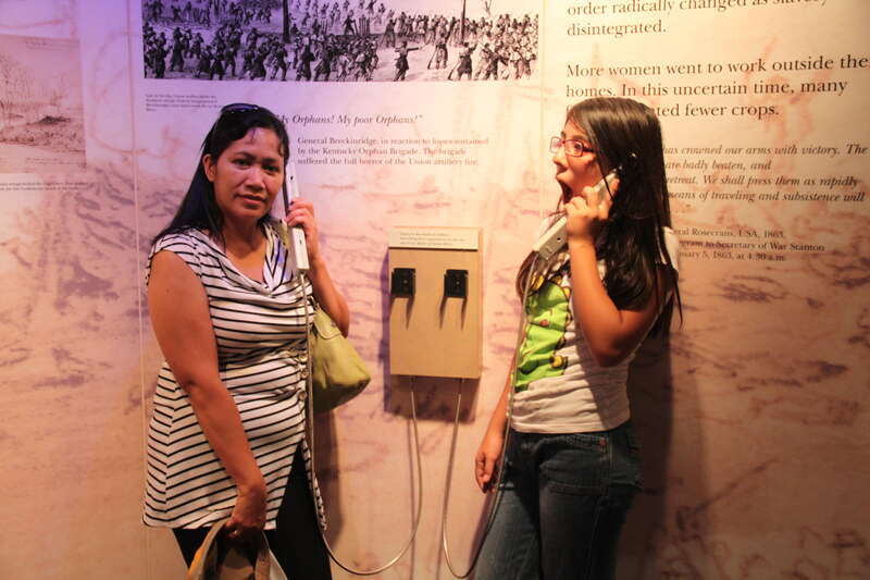 Amy Todd (my wife) and Nimsibeth Todd (granddaughter). Western Civil War Battlefield, Tennessee. Complete indexed photo collection at WorldHistoryPics.com.