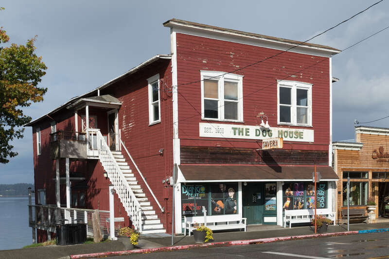 The Dog House, originally the Olympic Club, built in 1908, in Langley, Washington State.