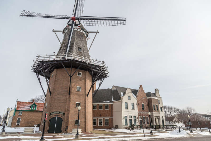 The Vermeer Mill at 714 E 1st Street in Pella, Iowa.