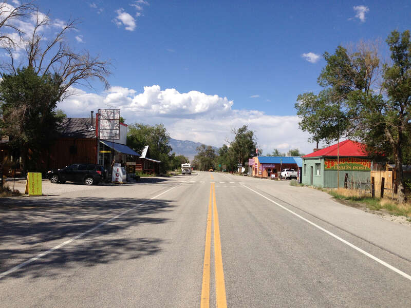 View north along Nevada State Route 487 (Baker Road) about 6.1 miles north of the Utah state line in Baker, Nevada