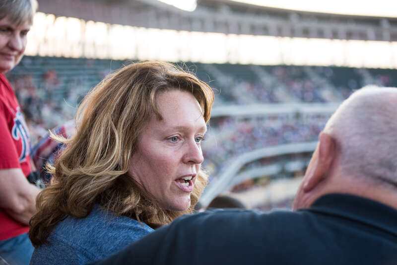 U.S. Department of Agriculture (USDA) Secretary Sonny Perdue spends time with USDA employees at Target field to meet with and watch a Minnesota Twins (vs. Rangers) baseball game, during USDA Night, in Minneapolis, MN, on August 6, 2017. Following a