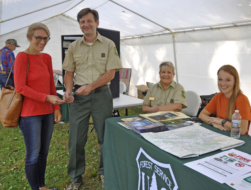 Monongahela National Forest employees at the 83rd Mountain State Forest Festival, Elkins, West Virginia, October 3, 2019. (USDA Forest Service photo by Kelly Bridges)