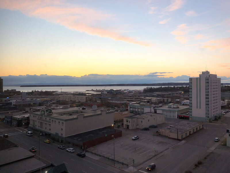 Downtown Anchorage sunset