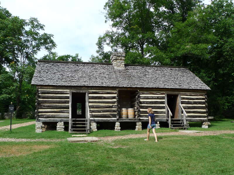 Reconstructed slave quarters at Belle Meade Plantation in Tennessee.