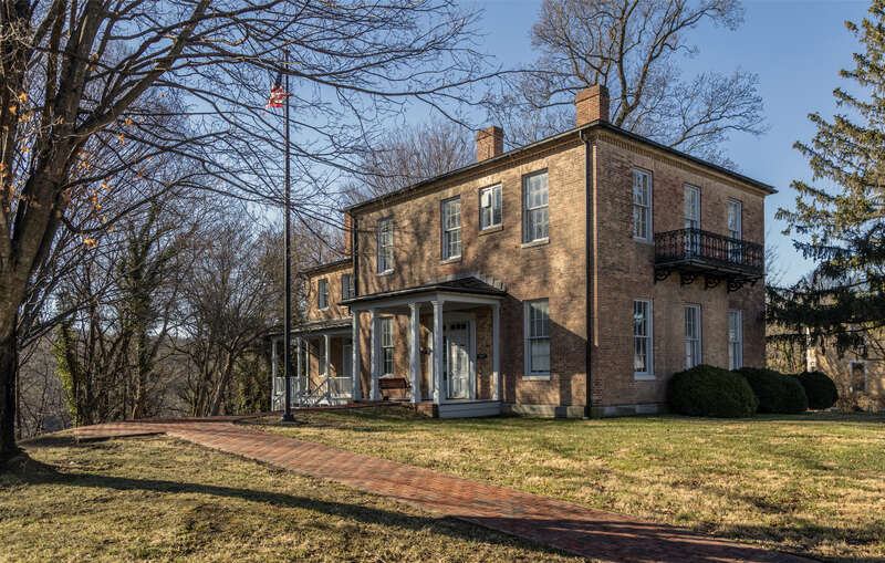 The Brackett House, now the headquarters of Harpers Ferry National Historical Park, West Virginia, USA.