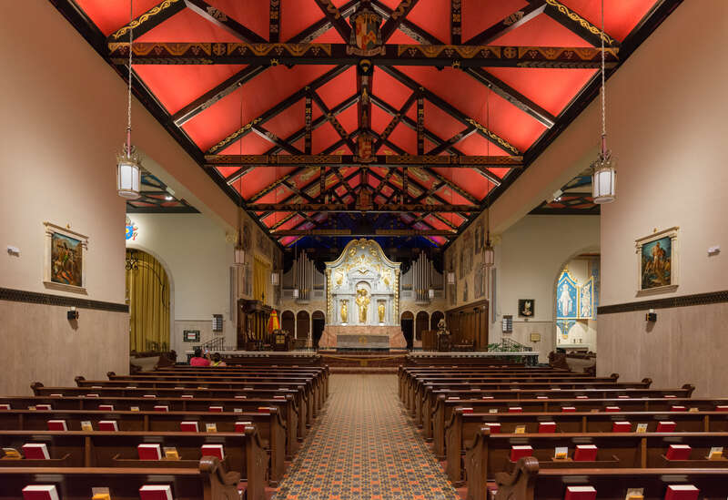 An interior view of the Cathedral Basilica of St. Augustine, Florida
