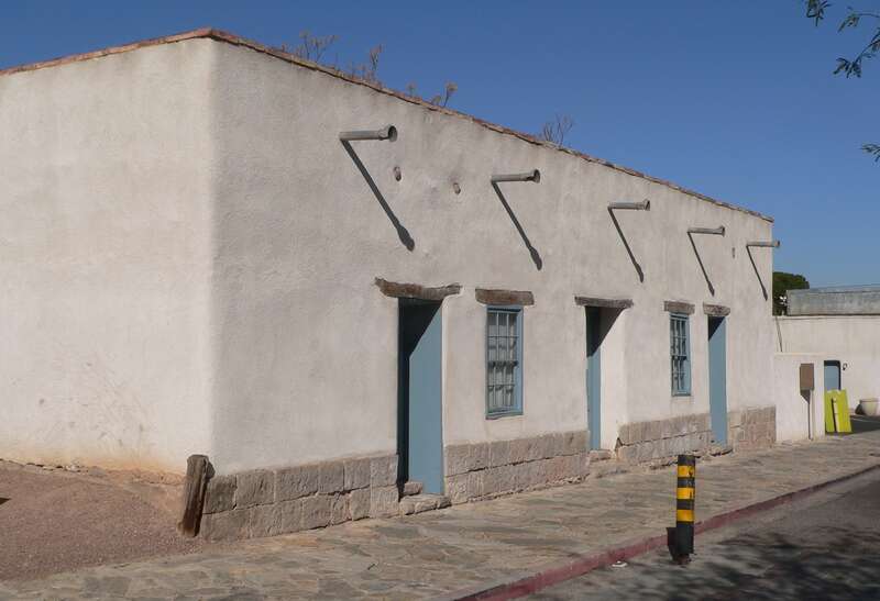 Cordova House, located at southwest corner of Meyer Avenue and Telles Street in Tucson, Arizona; seen from the southeast.