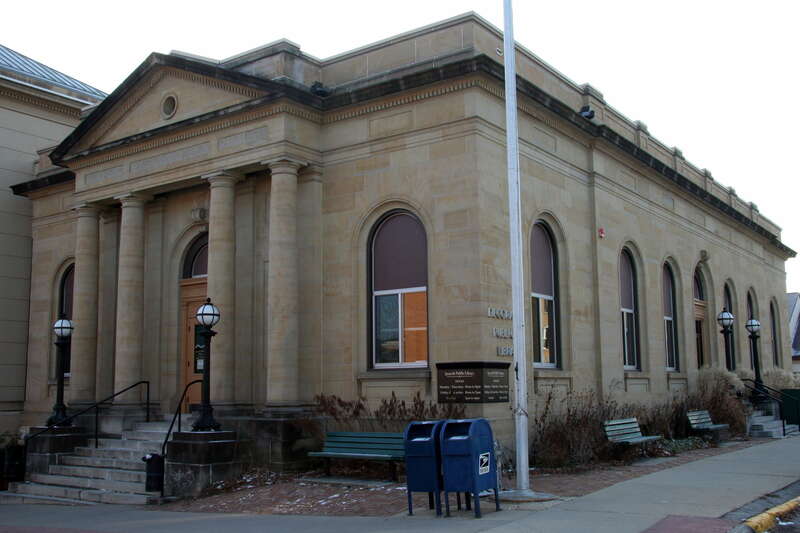 Public Library at Main and Winnebago Streets in Decorah, Iowa