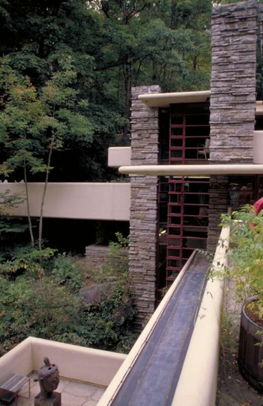 Eaves and artwork of Fallingwater.