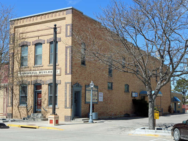 The Gambrill Storage Building, located at 822 Main Street in Rapid City, South Dakota. The property is listed on the National Register of Historic Places.