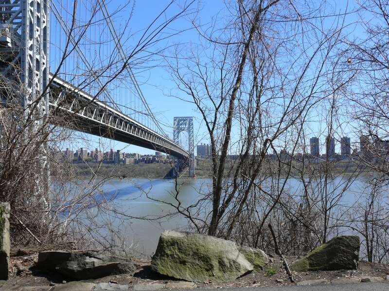 George Washington Bridge as seen from Fort Lee, New Jersey.