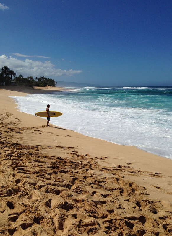 Hawaii-Insel O'ahu - Strand am North Shore