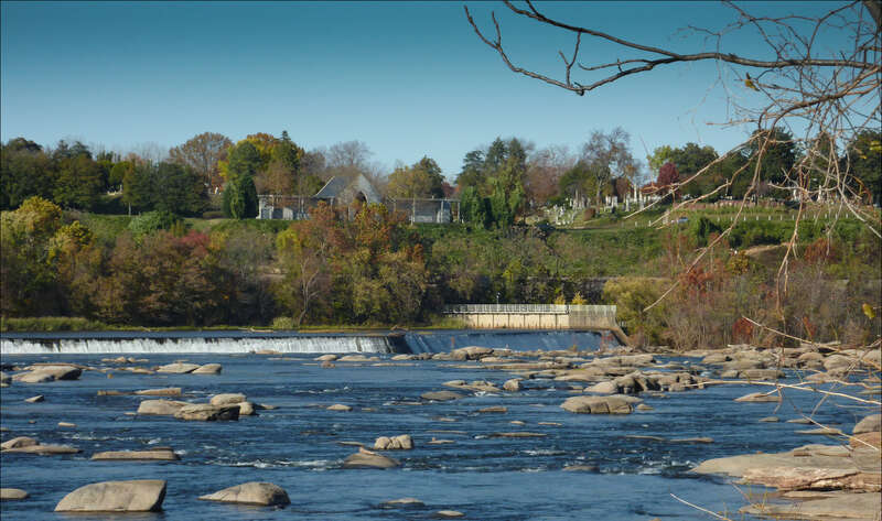 Hollywood Power Plant Dam from Belle Isle.