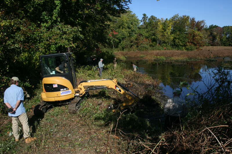 The Hyde Pond Dam Removal project in Mystic, Conn. will remove the dam on Whitford Brook, a tributary of the Mystic River. It will restore fish passage to 4.1 stream miles and habitat for alewife, blueback herring and American eel, candidate species