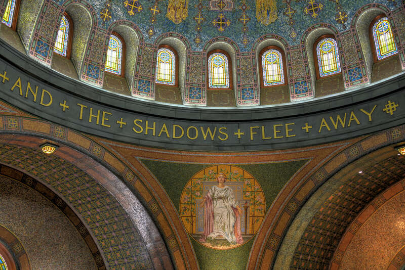 The Memorial Chapel at Lakewood Cemetery, patterned after the Hagia Sophia in Constantinople.