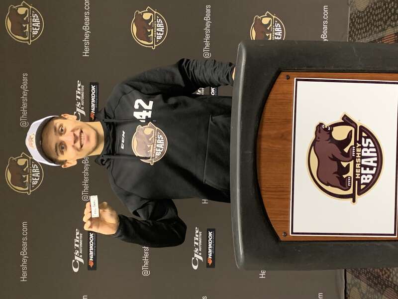 Martin Fehérváry when playing for the Hershey Bears, AHL affiliate of the Washington Capitals