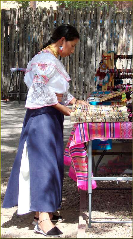 (1 in a multiple picture set)Though there are far too many shops around the Santa Fe Plaza, a possible saving grace is that there are also many great art studios containing sculpture, paintings, and Native American Jewelry and Art.
Some of the