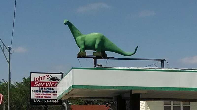 Atop a former Sinclair station on Buckeye Ave in Abilene, KS