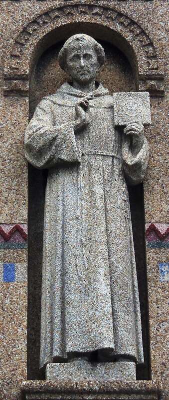 Statue of St. Bernardine by John Joseph Earley at Mount St. Sepulchre Franciscan Monastery in Washington, D.C.