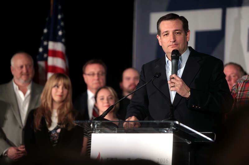 U.S. Senator Ted Cruz speaking with supporters after the results of the 2016 Nevada caucuses at his caucus night party at the Bill &amp;amp; Lillie Heinrich YMCA in Las Vegas, Nevada.

Please attribute to Gage Skidmore if used elsewhere.