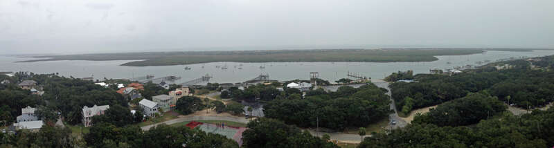 The view from the top of the St. Augustine Light in St. Augustine, Florida on January 1, 2014.
