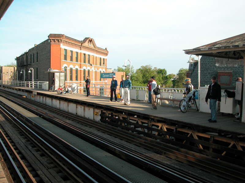 20030524 87 CTA Blue Line L @ Damen Ave.