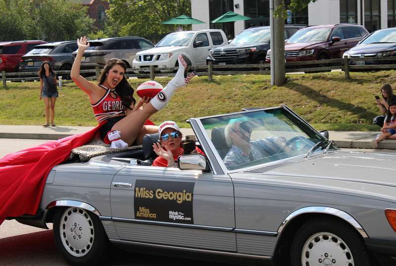 Miss Georgia Karson Pennington in the 2021 Show Us Your Shoes Parade in Mystic, Connecticut.