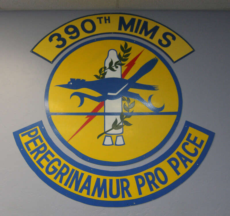 The insignia for the 390th MIMS on display at the Titan Missile Museum in Arizona. See: www.titanmissilemuseum.org/