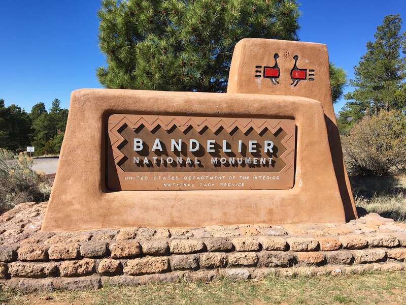 Bandelier National Monument Entry Sign 2017-05-05