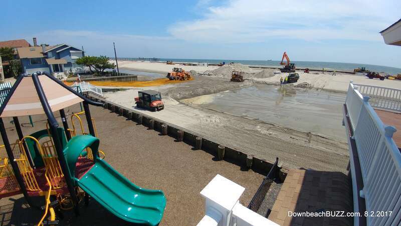 Building dunes in Margate, NJ.