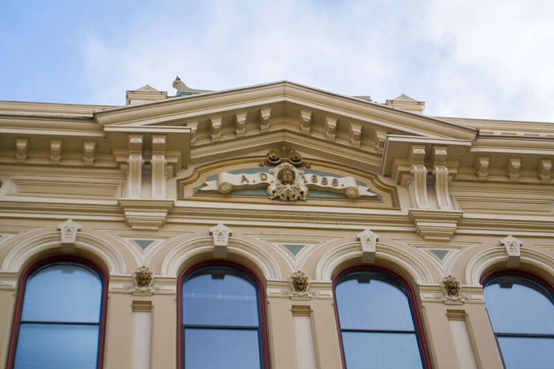 Blagen Block details.  The 1888 building is adjacent to the White Stag Block, now the University of Oregon's Portland campus.