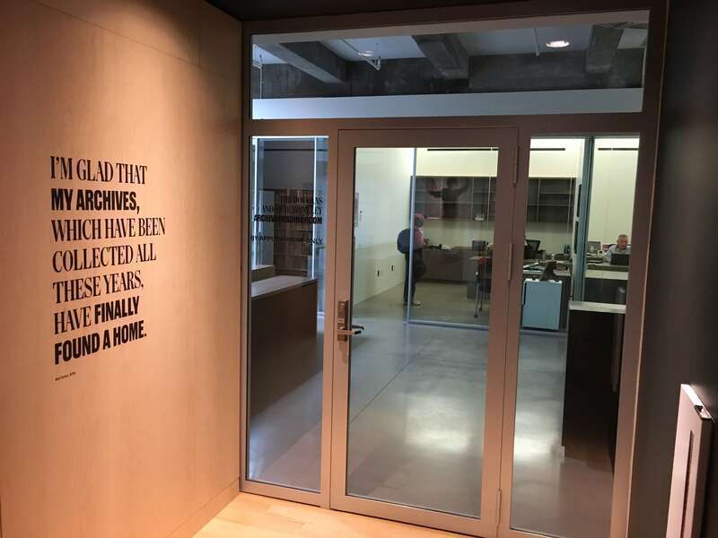 The Archives area at the Bob Dylan Center in Tulsa, Oklahoma.