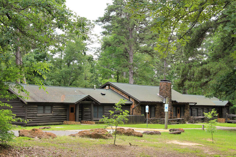 The Caddo Lake State Park lodge was built by the Civilian Conservation Corps in the 1930s.