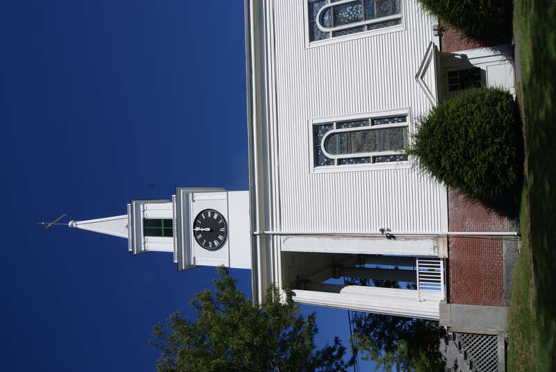 Damariscotta Baptist Church at 4 Bristol Road, Damariscotta, Maine, USA.