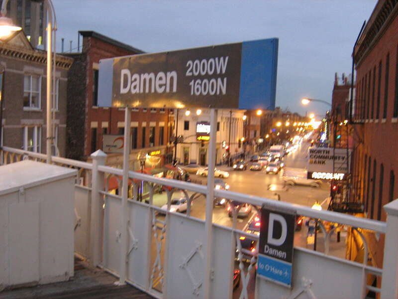 Damen Avenue, Milwaukee Avenue &amp;amp; North Avenue (2000W/1600N)
1588 N. Damen Ave.
Chicago, IL 60622

Blue Line (O'Hare Branch)