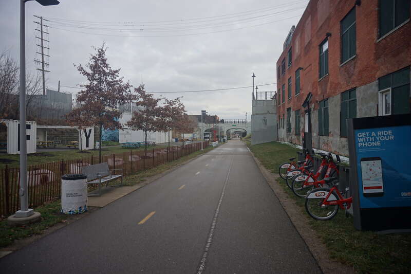 The Dequindre Cut in Detroit, Michigan (United States).